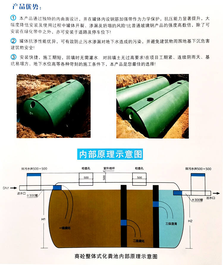 塔洋镇玻璃钢化粪池